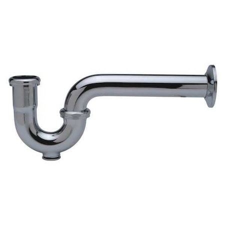 Kitchen P-Trap, 1-1/2" Pipe Dia., Brass