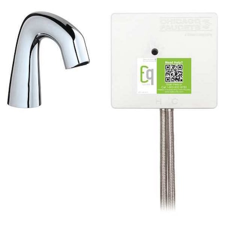 Electronic Sensor Single Hole Mount, 1 Hole Mid Arc Bathroom Faucet, Chrome plated