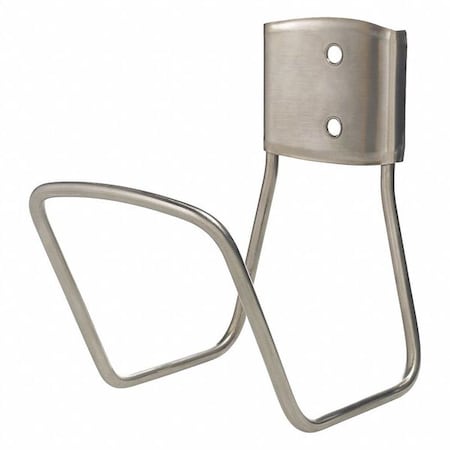 Garden Hose Hanger, SS, 5 1/4 in W, Silver