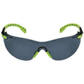 Solus 1000, Safety Glasses, Scotchgard Anti-Fog & Anti-Scratch, Gray Lens, Green/Black Frame