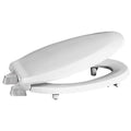 Toilet Seat With Cover, Check Hinge, Elongated, White