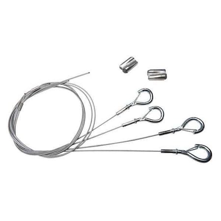 CableMountingKit, Gray, 1/4inH, 60inL