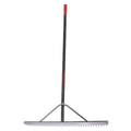 36 in Aluminum Landscape Rake, 36 Tines, 66 in L Aluminum Handle