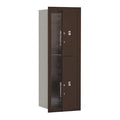 Mailbox, Bronze, Powder Coated, 2 Doors, Recessed, 4C, USPS