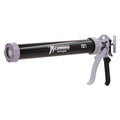 Caulk Gun, 24 oz Container Size, Aluminum, 18:01, Full Barrel Frame, Black