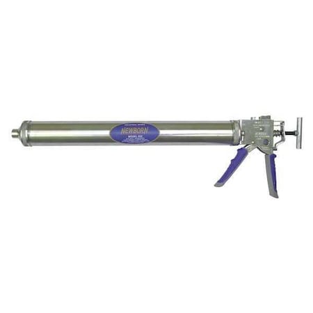 Caulk Gun, 32 oz Container Size, Steel, 7:01, Full Barrel Frame, Blue/Silver