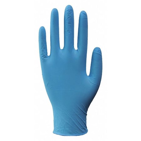 Disposable Gloves, 3.2 mil Palm, Nitrile, Powder-Free, S, 100 PK, Blue