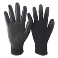 Coated Gloves, Polyurethane, Smooth, Palm, 3 Abrasion Level, Black, 2XL (11) 1 PR