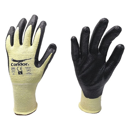 Cut Resistant Coated Gloves, Cut Level A2 , Dipped , Nitrile , Foam , M 1 PR