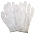 Inspection Gloves, Nylon, 9 1/4 in Length, Light, White, Size L , 12 PK