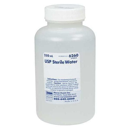 Sterile Water, Bottle Package Type, 8 oz.