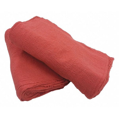 Cotton Red Shop Towels 13" x 14" Red, 300PK