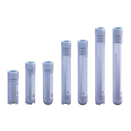 Cryogenic Vial, Plastic, 0.50in W, PK50