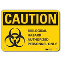 Caution Sign, 7 in H, 10 in W, Plastic, Vertical Rectangle, English, LCU3-0127-NP_10x7