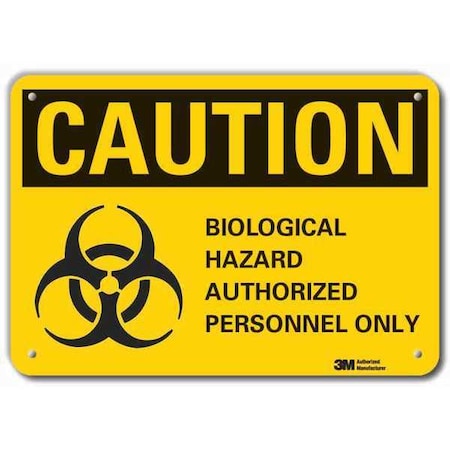 Caution Sign, 7 in H, 10 in W, Plastic, Vertical Rectangle, English, LCU3-0127-NP_10x7