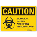Caution Sign, 7 in H, 10 in W, Non-PVC Polymer, Vertical Rectangle, English, LCU3-0127-ED_10x7