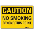 Caution Sign, 10" H, 14 in W, Non-PVC Polymer, Horizontal Rectangle, English, LCU3-0316-ED_14x10