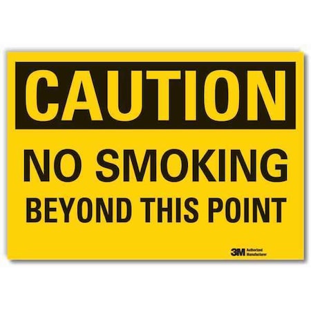 Caution Sign, 10" H, 14 in W, Non-PVC Polymer, Horizontal Rectangle, English, LCU3-0316-ED_14x10