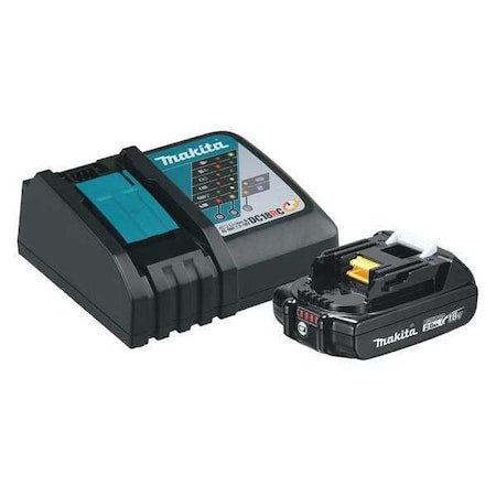 Battery and Charger Kit, 2 Ah, Li-Ion