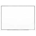 Dry Erase Board, Steel, 24 in, 36 in, Aluminum Frame, White, Gloss