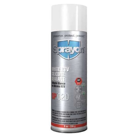 Multipurpose Sealant, 8 oz, White, Temp Range 450 Degrees F