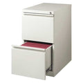 15" W 2 Drawer Desk Pedestal, Light Gray