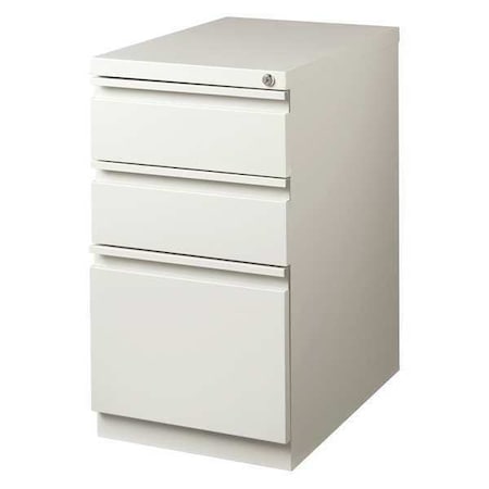 15" W 3 Drawer Desk Pedestal, Light Gray