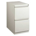 15" W 2 Drawer Desk Pedestal, Light Gray