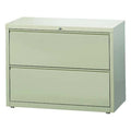 36 in W 2 Drawer Lateral File Cabinet, Putty, A4/Legal/Letter