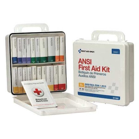 First Aid Kit and Housing, Plastic 129 Components, 25 People Served