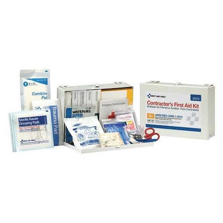 First Aid Kit and Housing, Metal 180 Components, 25 People Served