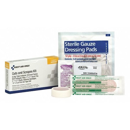 Wound Dressing Kit, Paperboard Not Applicable, 7 Components, 1 People Served