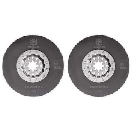 Oscillating Round Saw Blades, 3-3/8In, PK2
