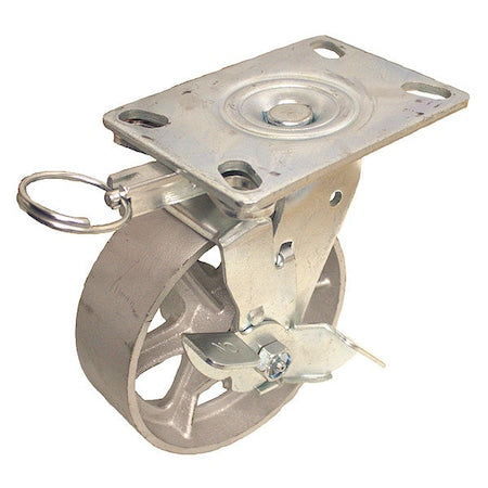 NSF-Listed Plate Caster, 700 lb. Ld Rating, Roller