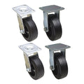 NSF-Listed Plate Caster, 2200 lb. Ld Rating, Roller, PK4