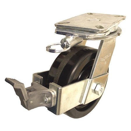Plate Caster, Swivel, Phenolic, 8"H