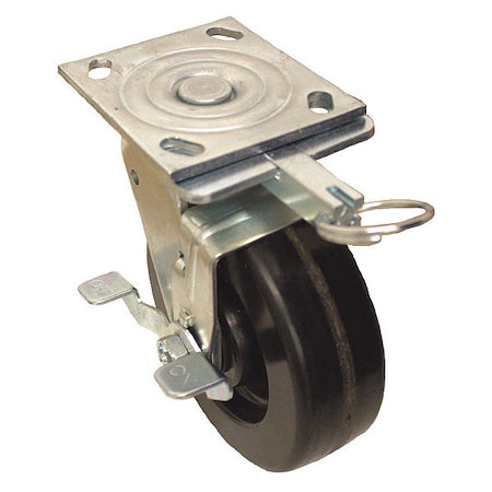 NSF-Listed Plate Caster, 800 lb. Ld Rating, Roller