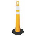 Traffic Cone, Polyethylene, High-Intensity Prismatic, 42 in Height, 13 lb, Yellow