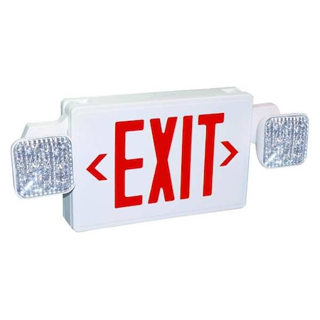 Exit Sign w/ Emergency Lights, 2 Face(s), LED, Universal Mount, Nickel Cadmium (Formerly LumaPro)