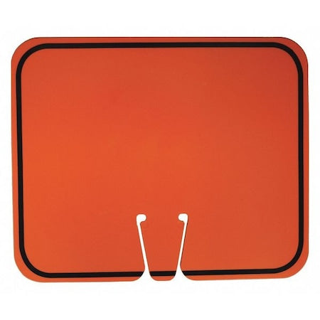 Traffic Cone Sign, ABS Plastic, 10 1/2 in Height, 12 1/2 in Length, 1 lb, Orange/Black