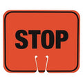 Traffic Cone Sign, ABS Plastic, 10 1/2 in Height, 12 1/2 in Length, 1 lb, Orange/Black