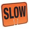 Traffic Cone Sign, ABS Plastic, 10 1/2 in Height, 12 1/2 in Length, 1 lb, Black/Orange
