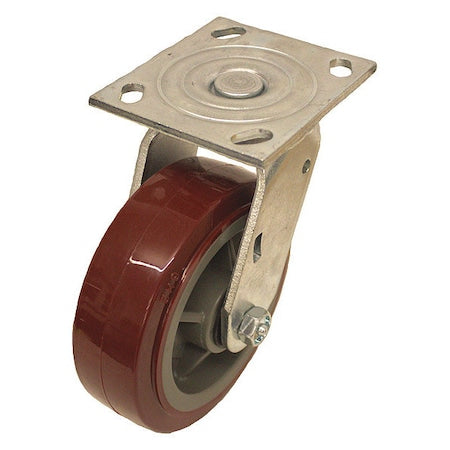 NSF-Listed Plate Caster, 660 lb. Ld Rating, Roller