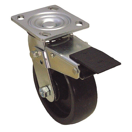 NSF-Listed Plate Caster, 650 lb. Ld Rating, Roller