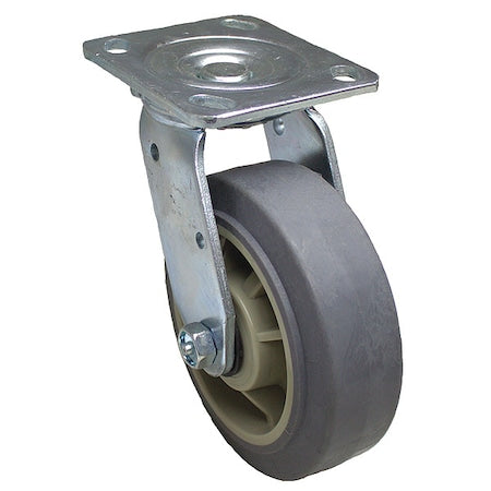 NSF-Listed Plate Caster, 500 lb. Ld Rating, Roller
