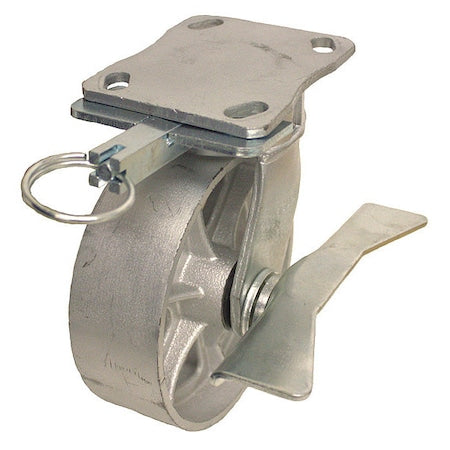 Plate Caster, 1200 lb. Ld Rating, Roller