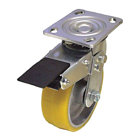 NSF-Listed Plate Caster, 1250 lb. Ld Rating, Roller