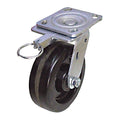 Plate Caster, Swivel, Phenolic, 6 1/2"H