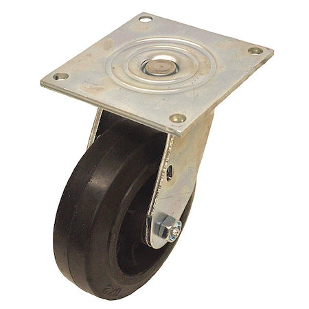 NSF-Listed Plate Caster, 600 lb. Ld Rating, Roller