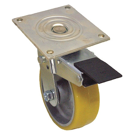 Plate Caster, 1250 lb. Ld Rating, Roller